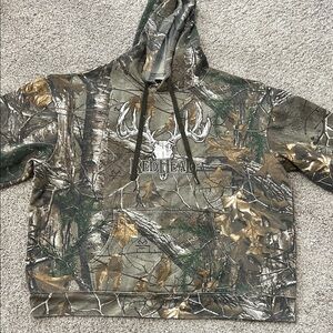 RedHead Forest Camo Hoodie with Antler Design